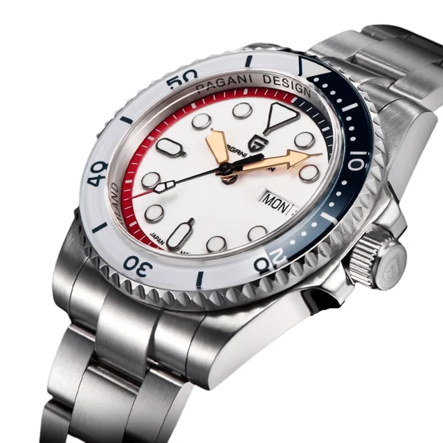 Pagani Design 14:350853#silver;5:56964ee30#Seiko NH36A Movement kol saati
