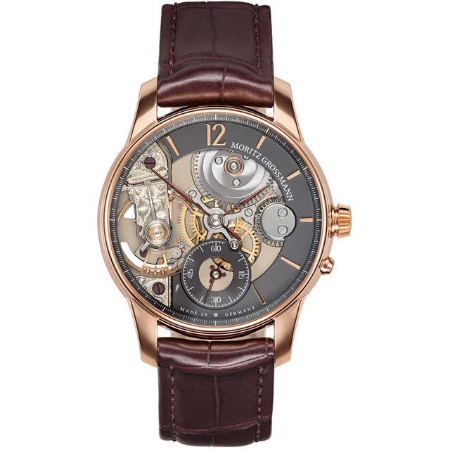 Moritz Grossmann Backpage Rose Gold Charcoal MG-001396 kol saati