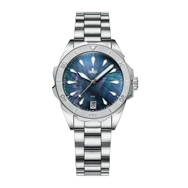 Phoibos Sea Nymph 200M Diver with Tahitian Black Dial #PY038C kol saati