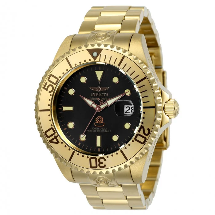 Invicta Grand Diver Navalia Automatic Watch - 47mm, Gold (24766) 47 mm kol saati