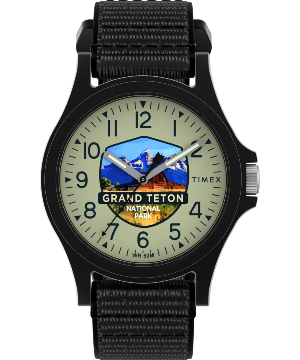 Timex Grand Teton National Park 40mm Fabric Strap Watch TW2Y58600 40 mm kol saati