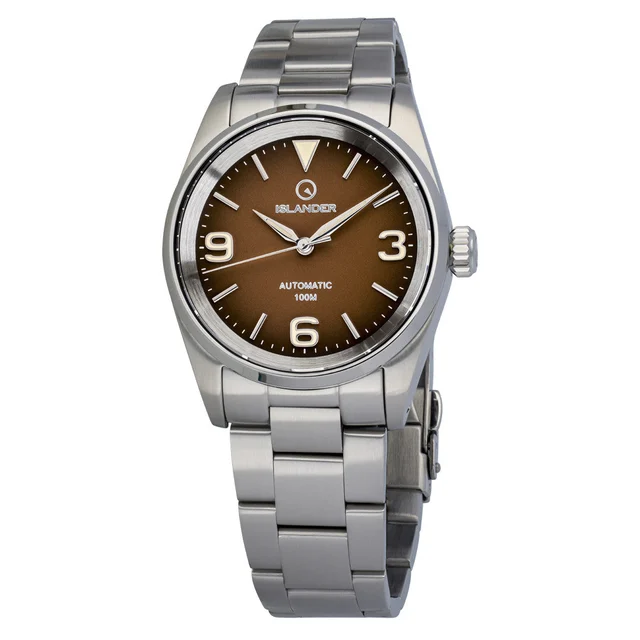 Islander Manhasset 36mm Automatic Watch with Tropic Dial #ISL-286 kol saati