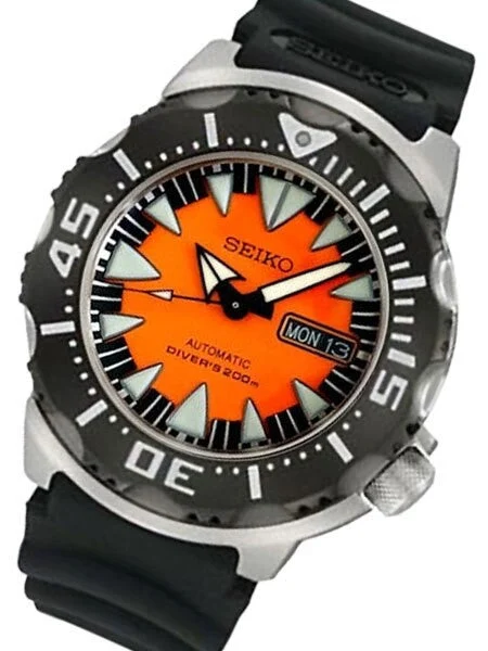 Seiko Scratch and Dent - 2nd Generation Orange Monster with new 24-Jewel Automatic Movemen