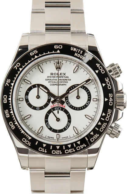 Rolex Factory Stickered White Chronograph Dial Daytona Ref 126500 Stainless Steel kol saat