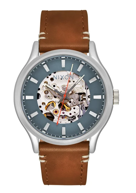 Nixon US Spectra Leather - Lt Gunmetal / Basalt / Sienna A1372-5195-00 kol saati