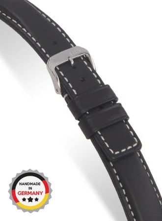 RIOS Water Resistant Submariner - Black - Leather(Hydrophobicity) 121/13/RI kol saati