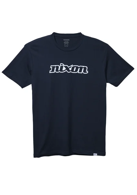 Nixon US Script Eco-Repreve® T-Shirt - Navy / White S2858-321-02 kol saati