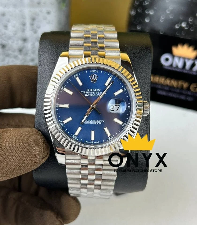 Rolex Date just Blue Dial 41mm – Japanese Automatic Movement 41 mm kol saati