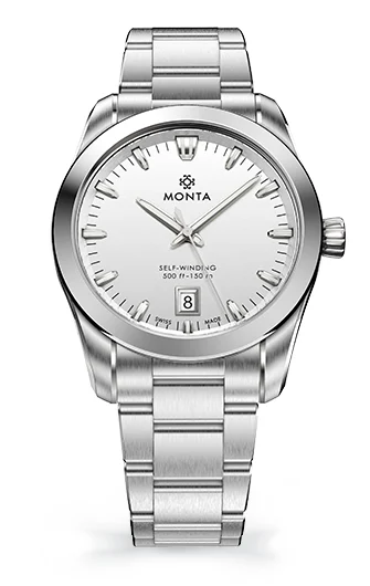 Monta Watch Monta Noble, Opalin Silver Dial 70OP00SP 38.5 mm kol saati