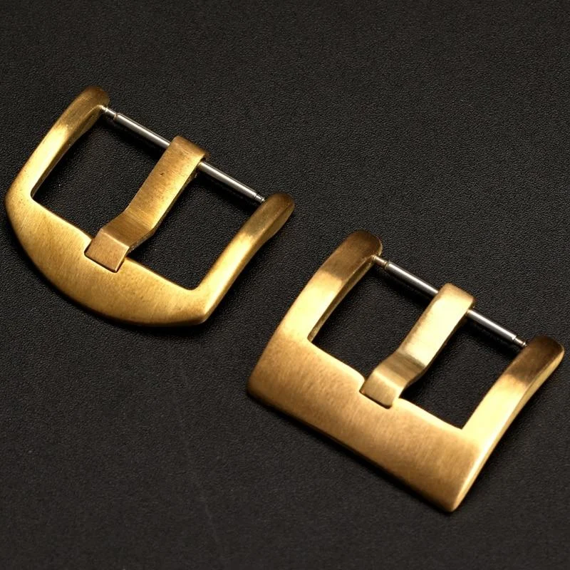Heimdallr Adaptation Mechanical Bronze Buckle 18/20/22/24/26mm 铜扣-黄铜-圆形-18mm 26 mm kol saati