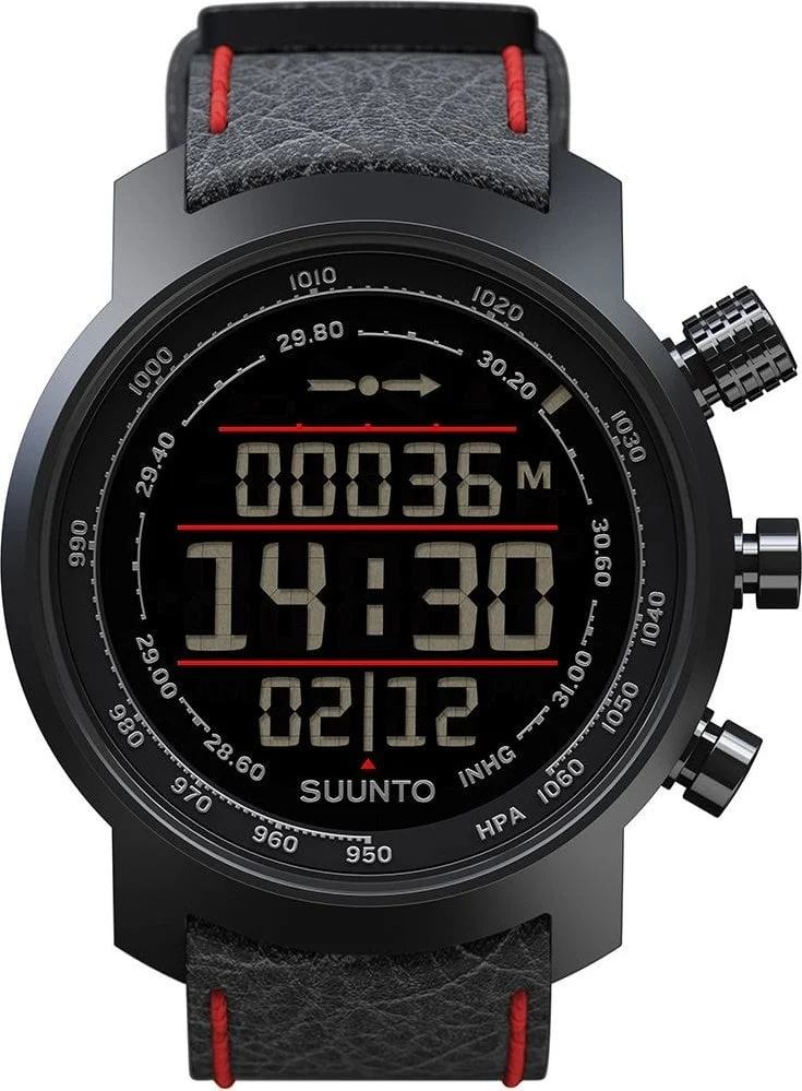 Suunto Elementum Terra Black/Red Leather SS019171000 44.7 mm kol saati