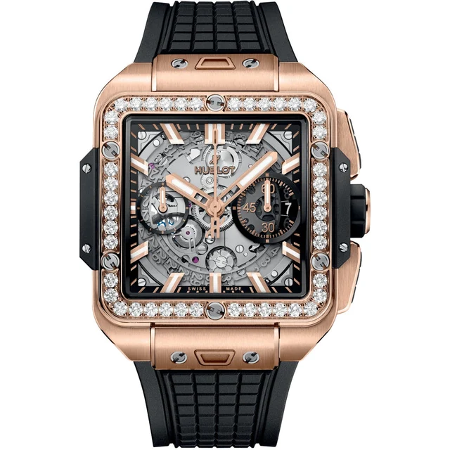 Hublot Square Bang Unico King Gold Diamonds 42mm 821.OX.0180.RX.1204 kol saati