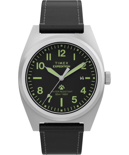 Timex Expedition® Capstone 39mm Eco-Friendly Leather Strap Watch TW2Y30700 kol saati