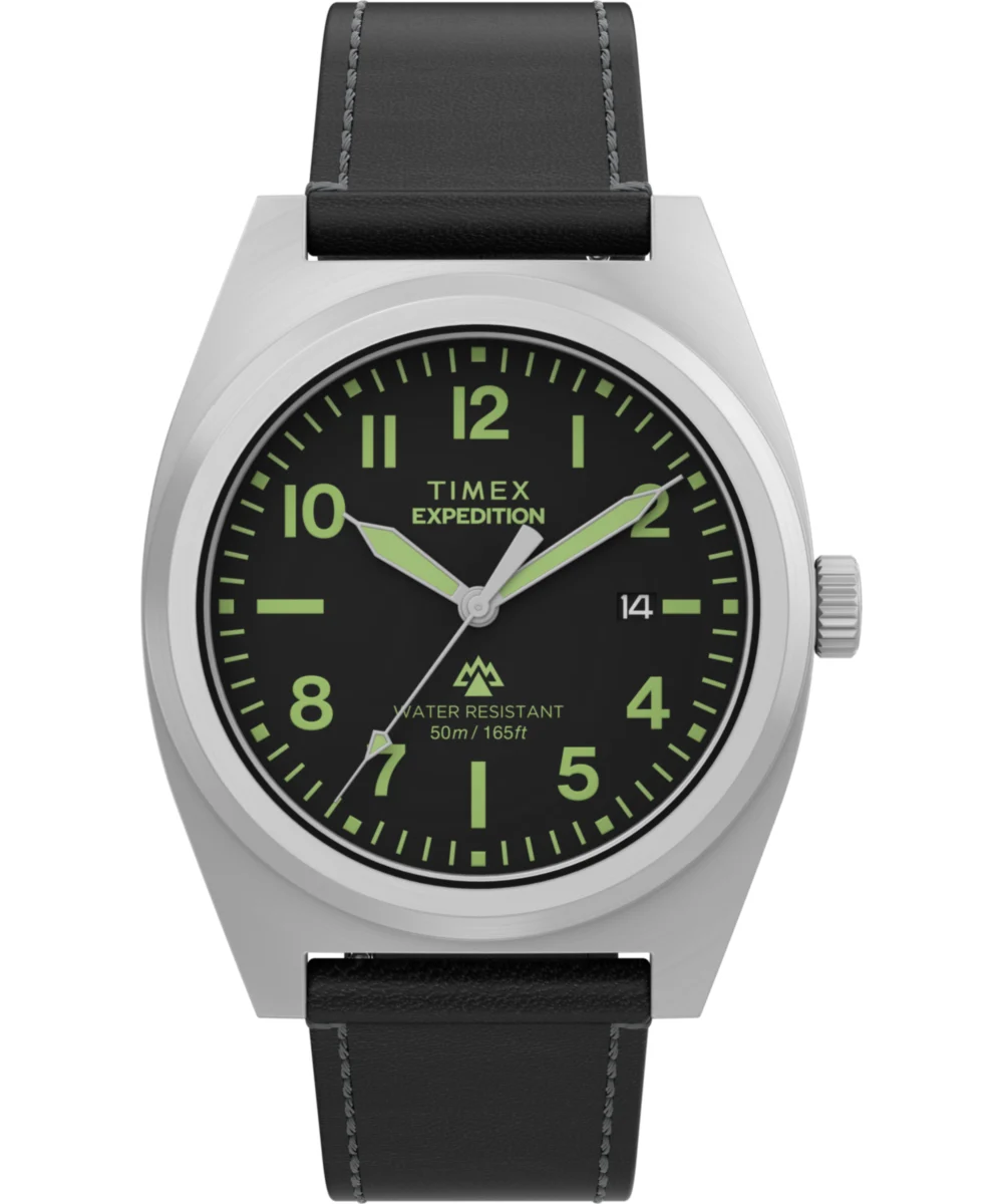 Timex Expedition® Capstone 39mm Eco-Friendly Leather Strap Watch TW2Y30700VQ 39 mm kol saati