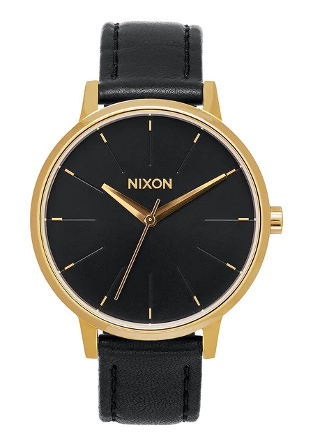 Nixon US Kensington Leather - Gold / Black A108-513-00 kol saati