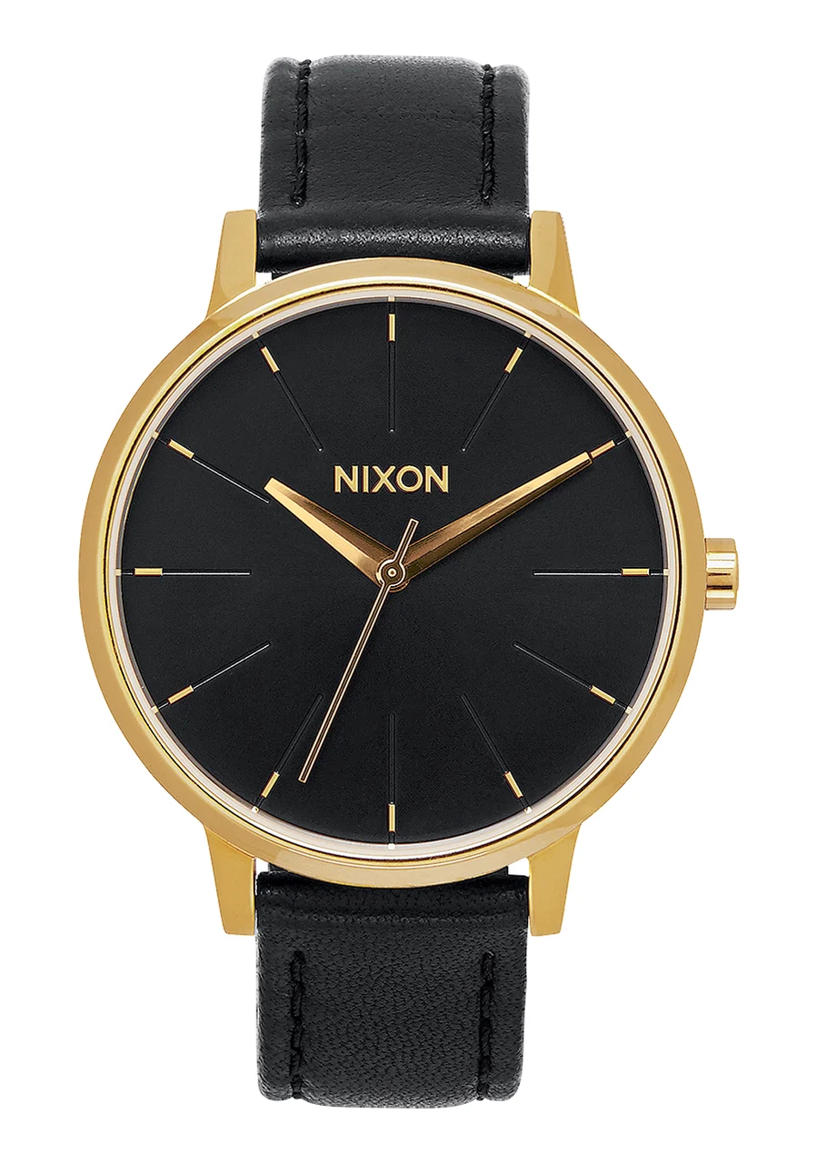 Nixon US Kensington Leather - Gold / Black A108-513-00 kol saati