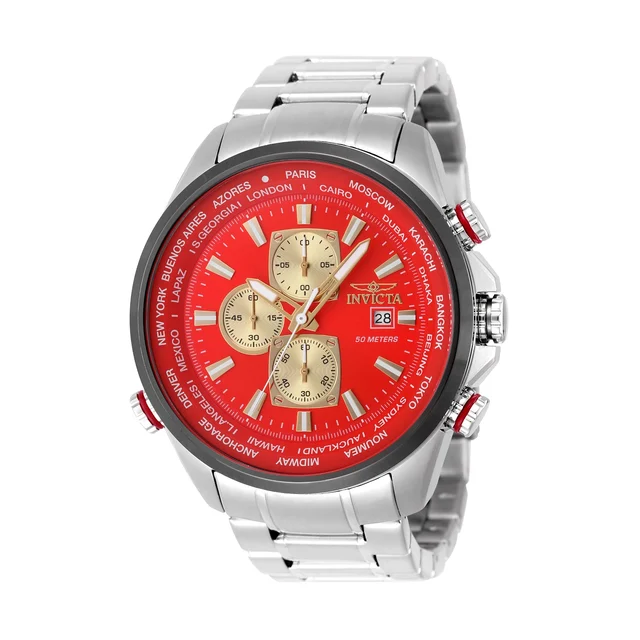 Invicta Aviator Interceptor Watch - 50mm. Steel (50502) kol saati