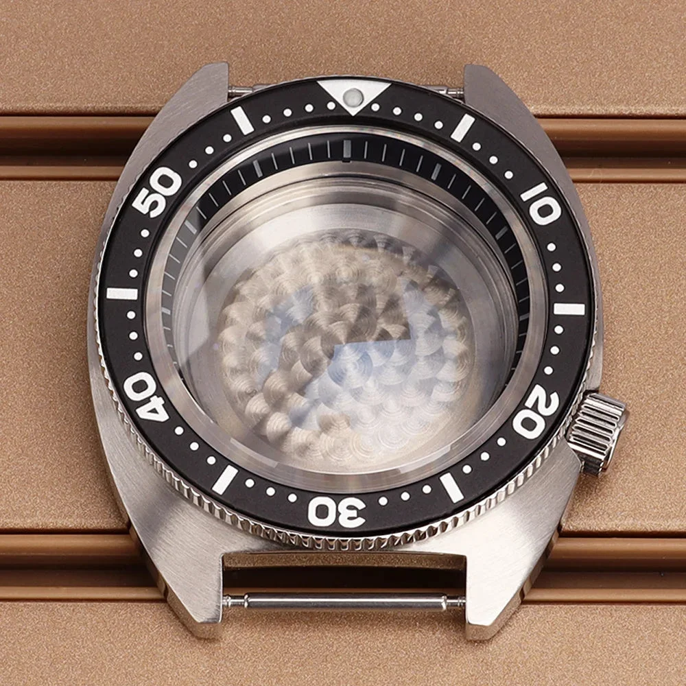 Tandorio Watches Mod Turtle Watch Case Sapphire Glass Waterproof For Abalone/tuna mouth Captain Willard TMI NH35 NH36 NH38 4R Movement Stainless Steel Watch Accessories 1005010321354633-NO.1 Black ring-NH35 NH36 NH34 NH38-CHINA 41 mm kol saati