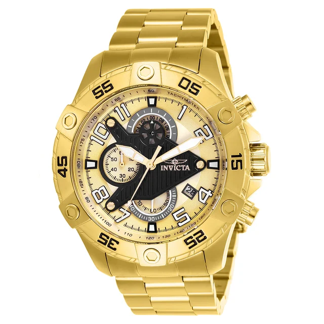 Invicta Rally SCUBA Watch - 48mm, Gold (26098) kol saati