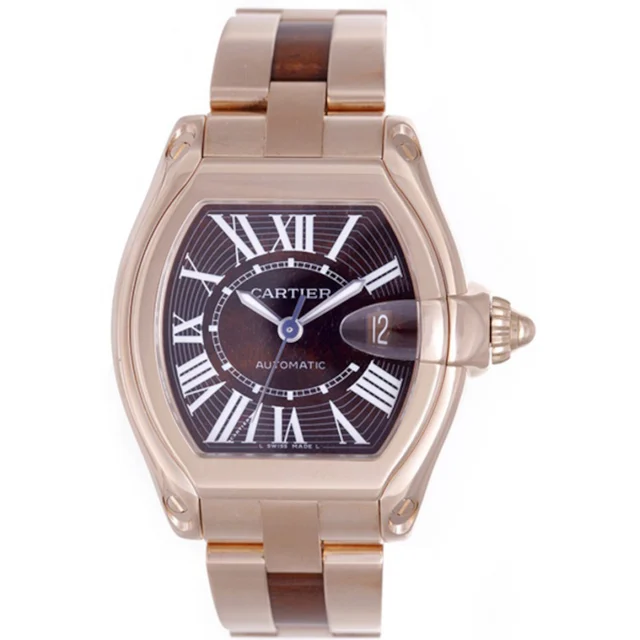 Cartier Roadster XL W6206001 Brown Dial Rose Gold Bracelet W kol saati