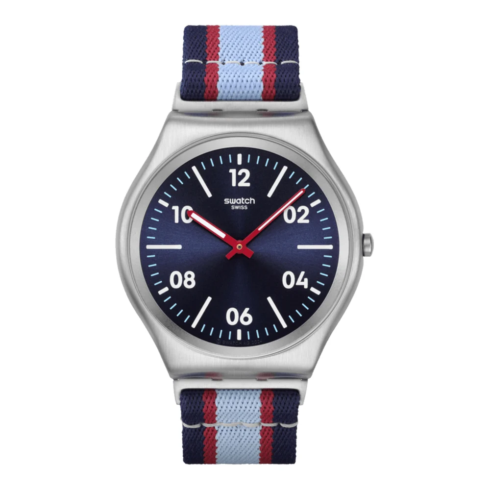 Swatch Skin Beside The Sea SS07S148 Paslanmaz Çelik Quartz Saat 42 mm kol saati