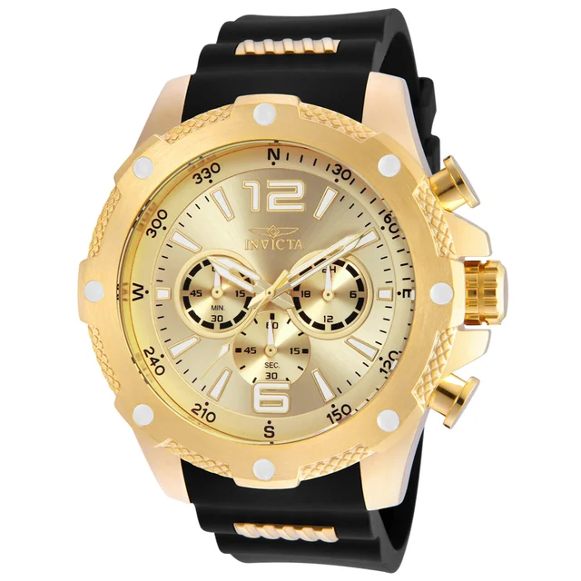 Invicta I-Force Axis Watch - 50mm. Gold, Black (19660) kol saati