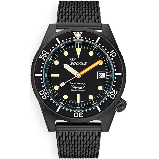 Squale Classic Black PVD on Black Mesh 1521PVD.MEPVD20 kol saati