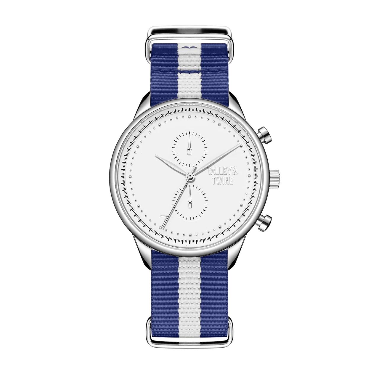 Talley & Twine Watch Company W-wht-bluwht-canvas 41 mm kol saati