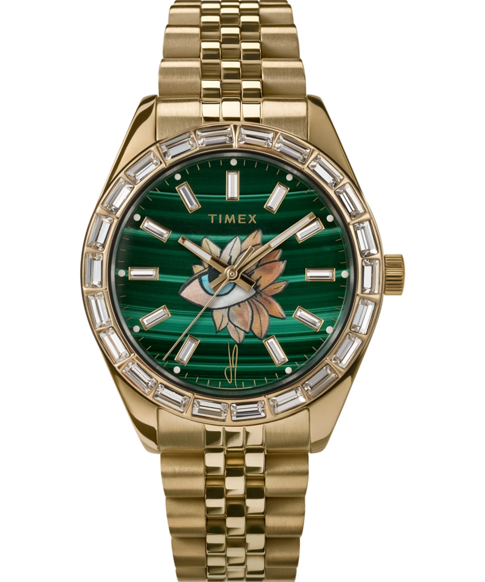Timex Legacy x Jacquie Aiche Malachite Tribe Eye 36mm Watch TW2V73000 36 mm kol saati
