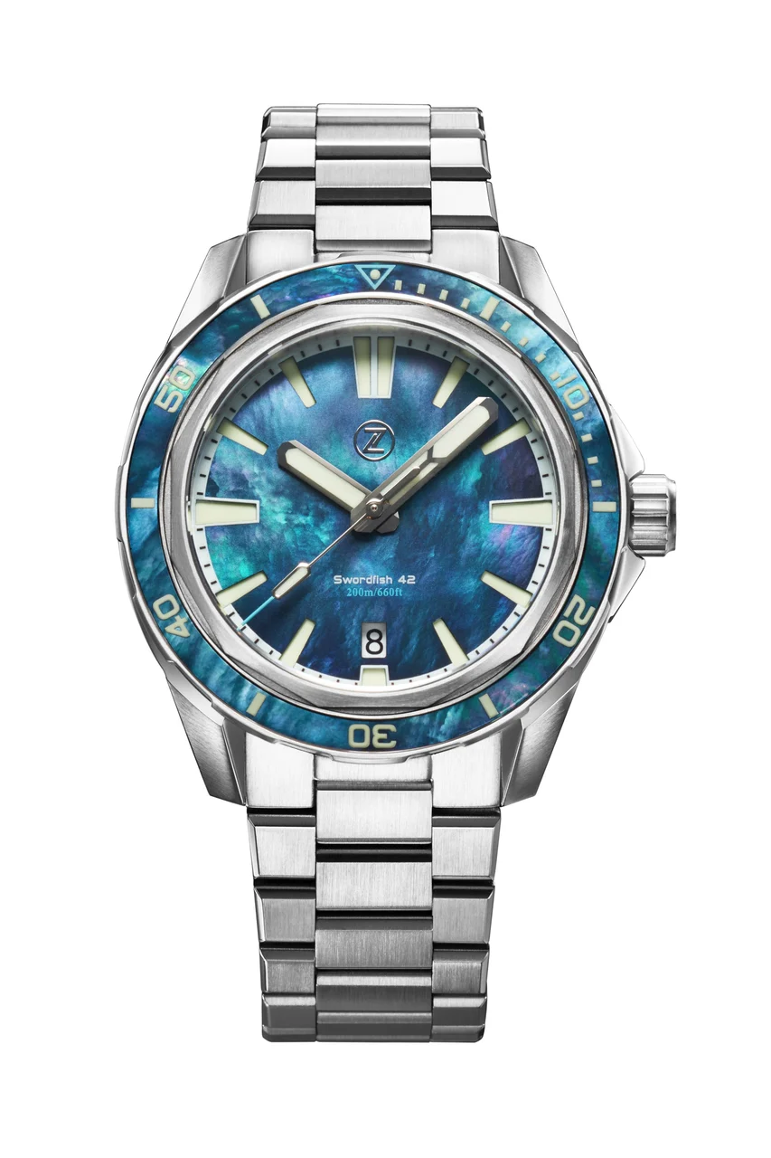 Zelos Swordfish 42mm SS MOP 42 mm kol saati