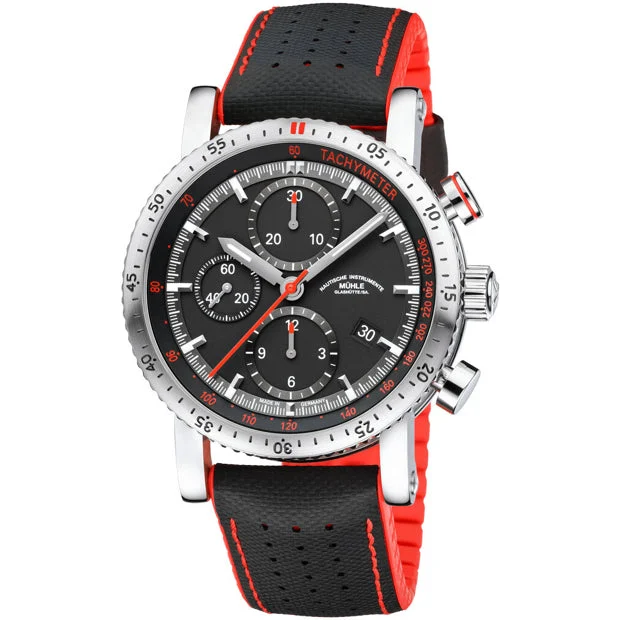 Muhle Glashutte Mühle Glashütte Teutonia Sport I Black Dial M1-29-63-LK kol saati