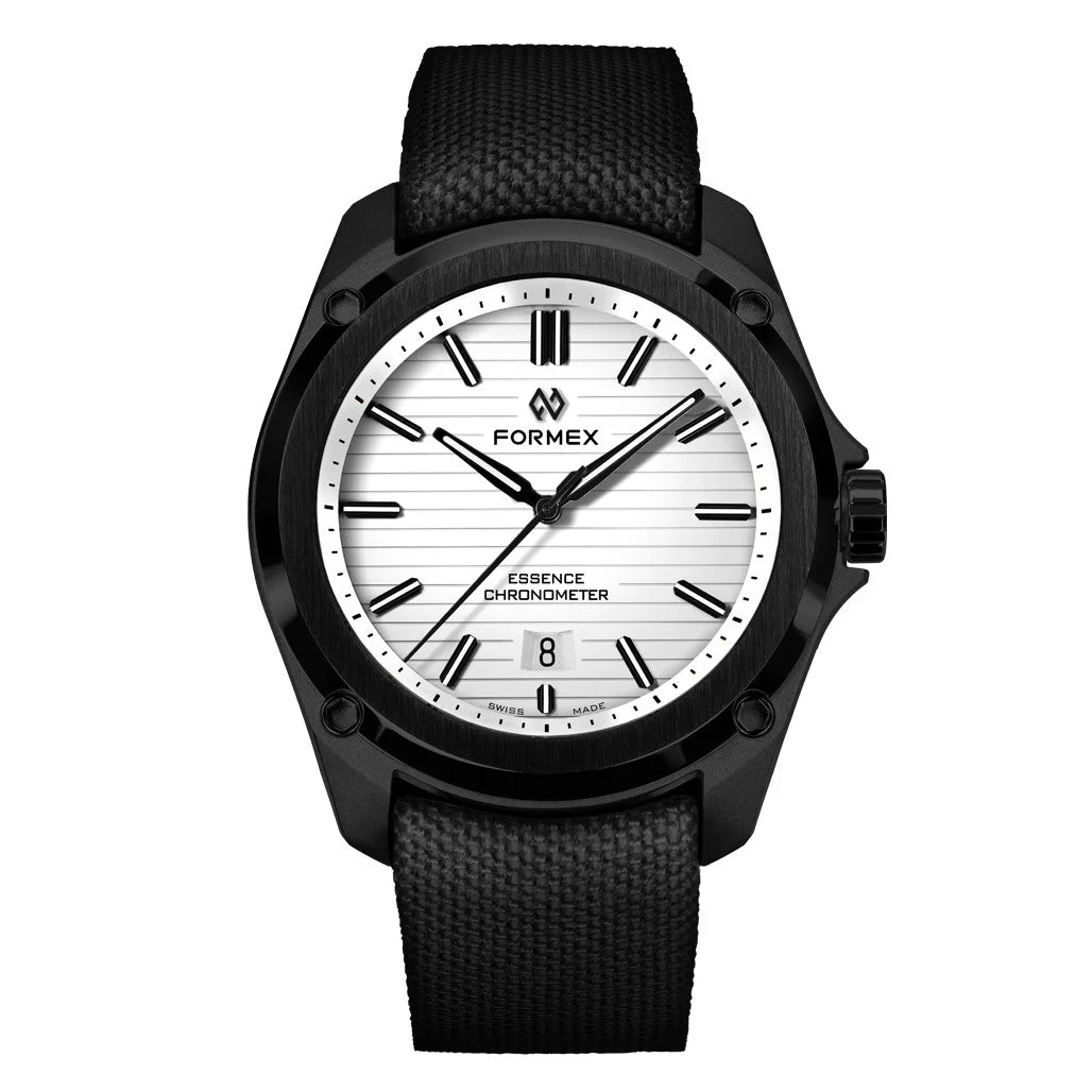 Formex Essence Leggera FortyThree (43mm) COSC Automatic Carbon Case Watch with Arctic White Dial #0330.4.6311.811 43 mm kol saati