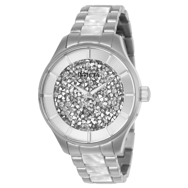 Invicta Angel Pavine Watch - 40mm. Steel, White (24667) kol saati