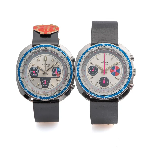 Nileg NILEG, REF. 330.10, SUB CHRONOGRAPH, NEW OLD STOCK, STEEL kol saati