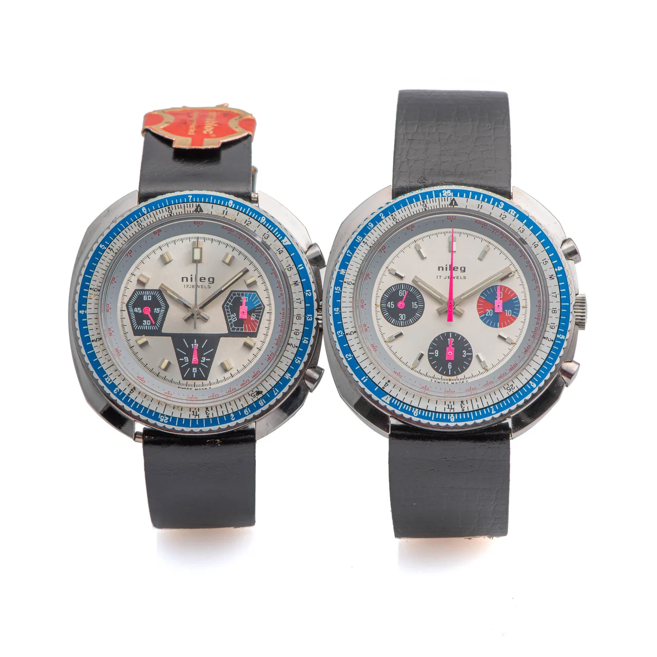 Nileg NILEG, REF. 330.10, SUB CHRONOGRAPH, NEW OLD STOCK, STEEL kol saati