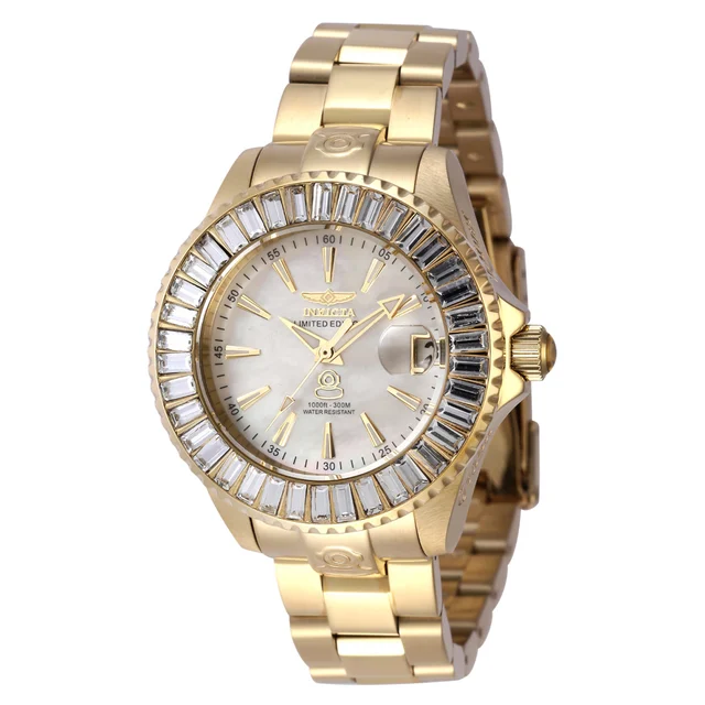 Invicta Pro Diver Luvior Automatic Watch w/ Mother of Pearl Dial - 38mm, Gold (47294) kol 