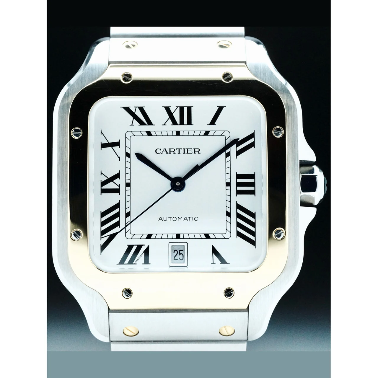 Cartier Santos W2SA0009 Steel Yellow Gold 210000074372 39.8 mm kol saati