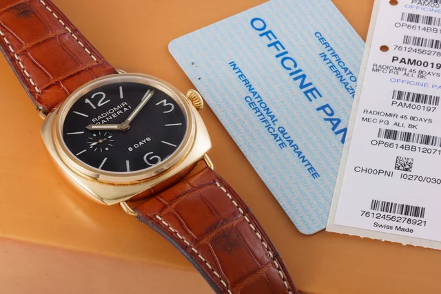 Panerai PANERAI REF. PAM00197 RADIMOR 8 DAYS, 18K PINK GOLD,LIMITED 270/300 kol saati