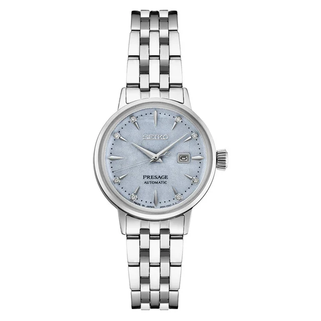 Seiko Presage 30mm Dress Watch with Blue Embossed Dial #SRE007 kol saati