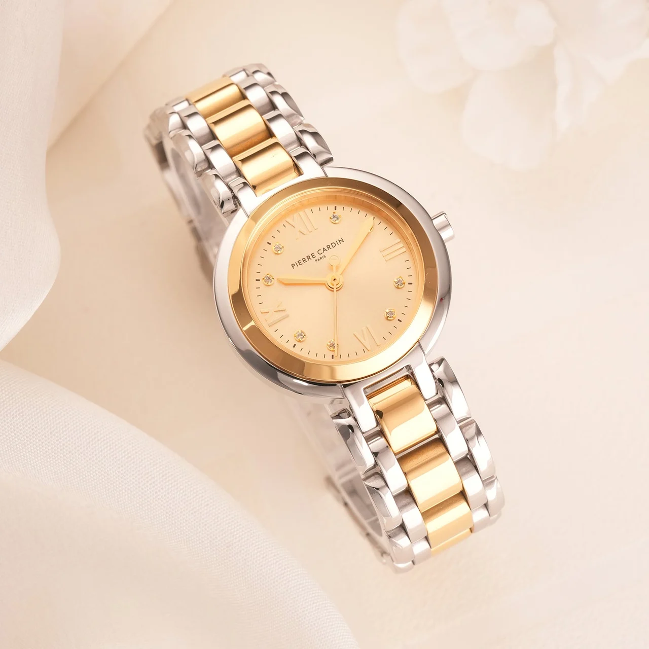 Classique Petite Lumière Twotone Gold and Silver with Twotone Gold and Silver Metal Strap CF.1036.MU 31 mm kol saati