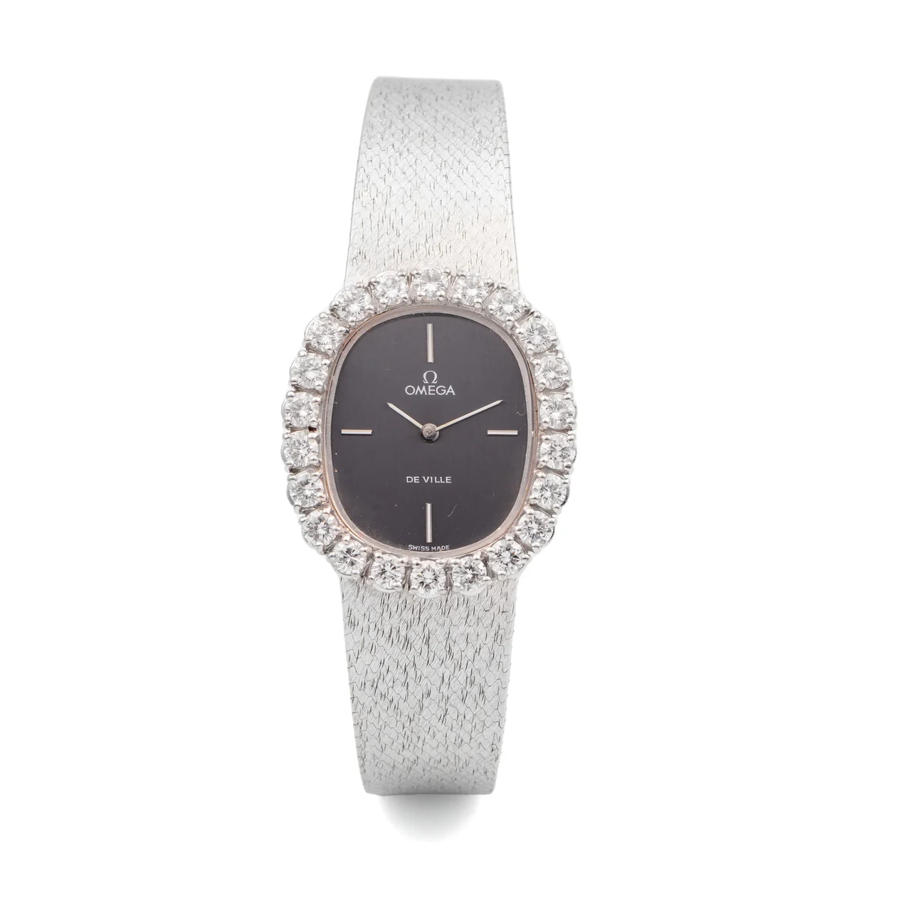 OMEGA OMEGA, REF. 8283, DEVILLE, DIAMOND BEZEL, WHITE GOLD kol saati