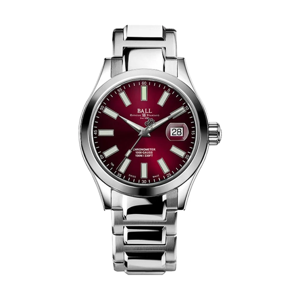 BALL Watch Engineer III Marvelight Chronometer 40mm - Crimson Red on Bracelet NM9026C-S27C-RD 40 mm kol saati