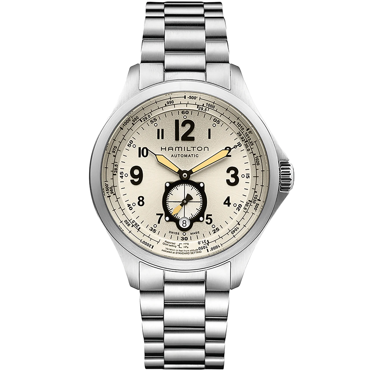 Hamilton Khaki Aviation Khaki QNE Auto H76655123 42 mm kol saati