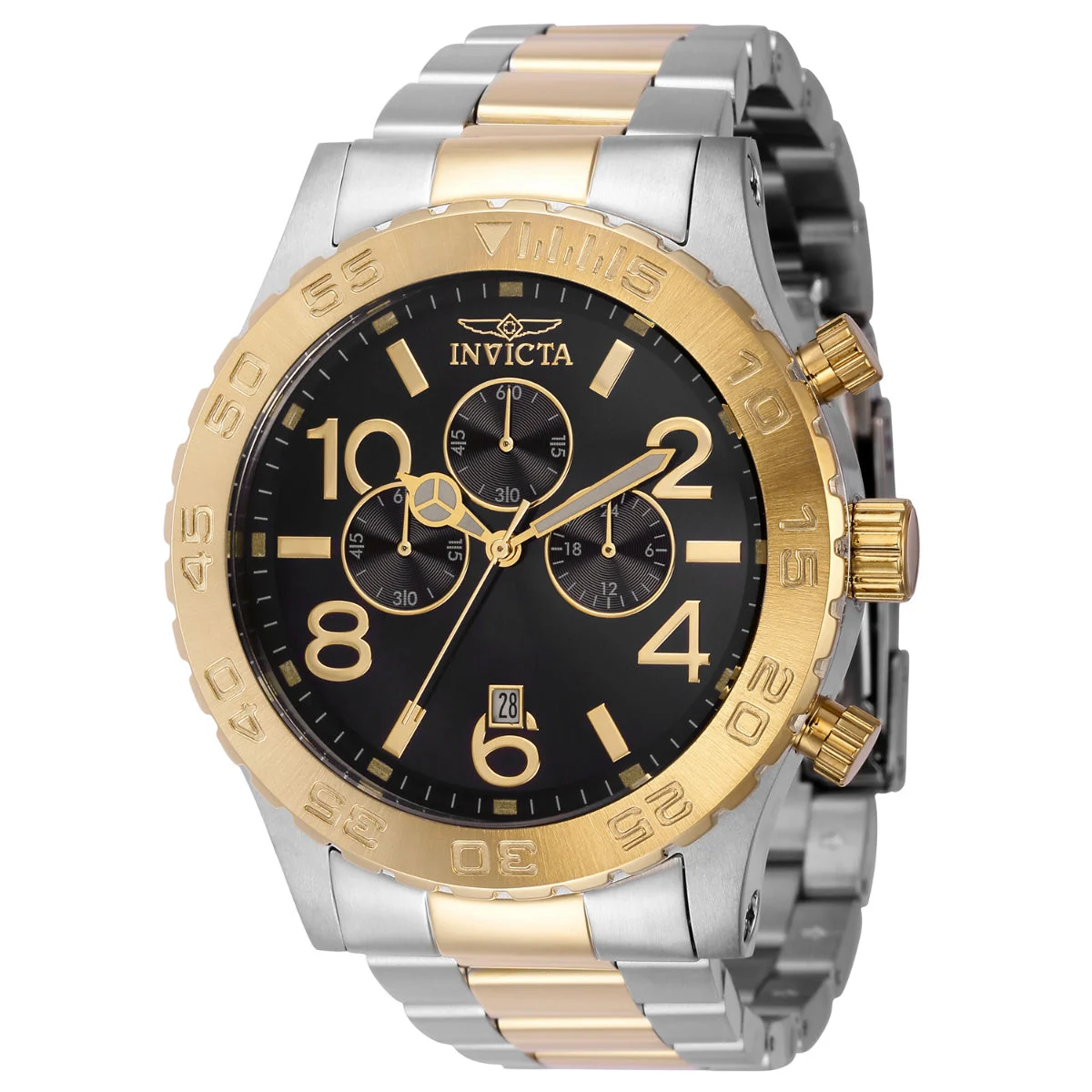 Invicta Open Box Specialty Pulse Watch - 50mm. Gold, Steel (AIC-40602) 50 mm kol saati