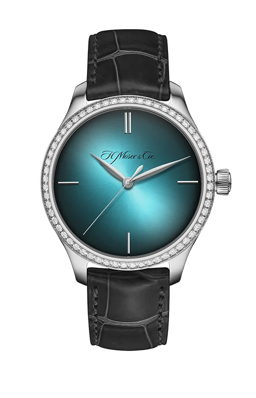 H. Moser & Cie. - Moser & Cie. Armbanduhr Endeavour Centre Seconds Diamonds Pu 40 mm kol saati