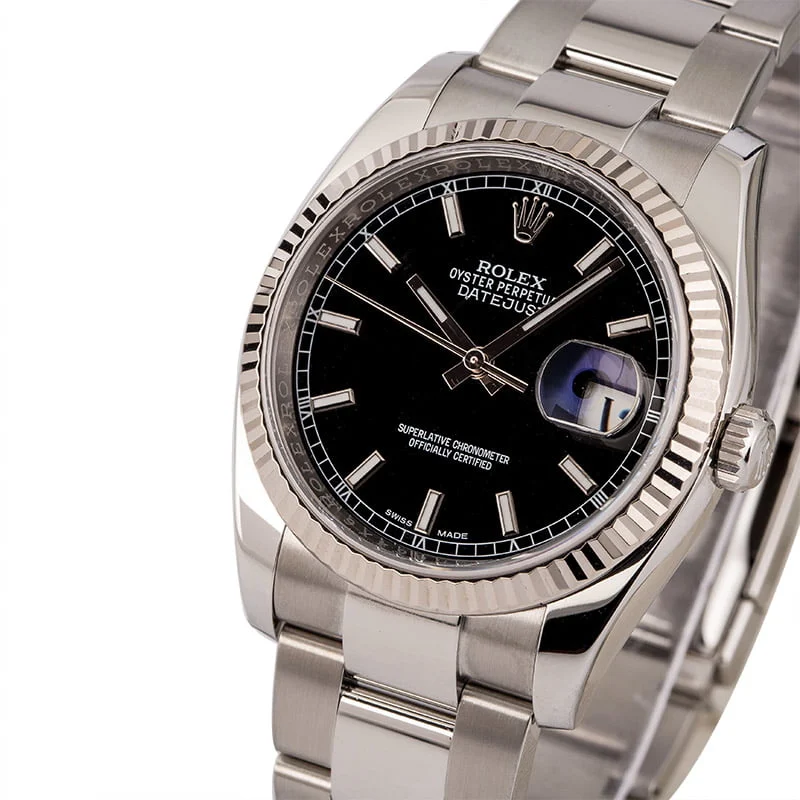 Rolex Datejust 116234 Black Dial 116234BKSO 36 mm kol saati