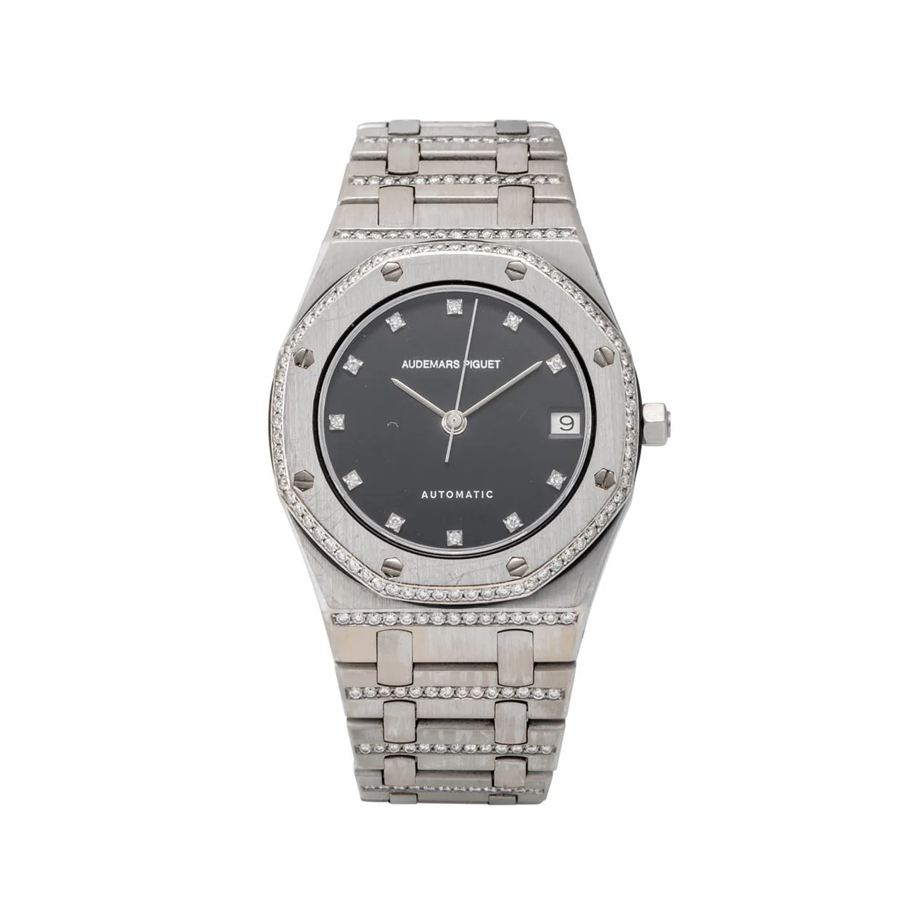 Audemars Piguet AUDEMARS PIGUET REF. 4275BC, SELF-WINDINNG, DATE; "ROYAL OAK"; 18K WHITE GOLD AND DIAMONDS kol saati