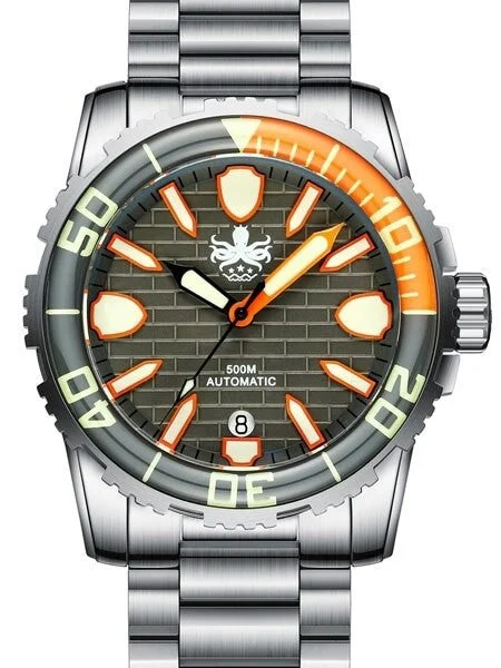Phoibos Great Wall Swiss ETA Automatic Dive Watch with DD AR Sapphire Crystal #PY022D 42 mm kol saati