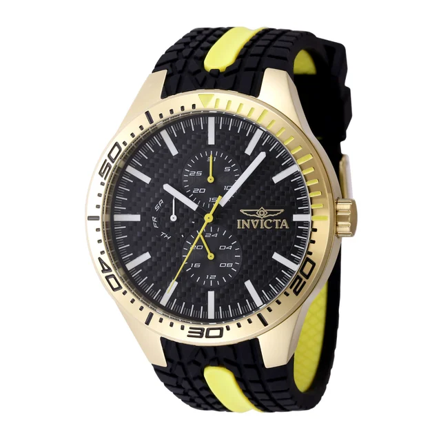 Invicta Racing Watch - 46mm, Yellow, Black (48873) kol saati