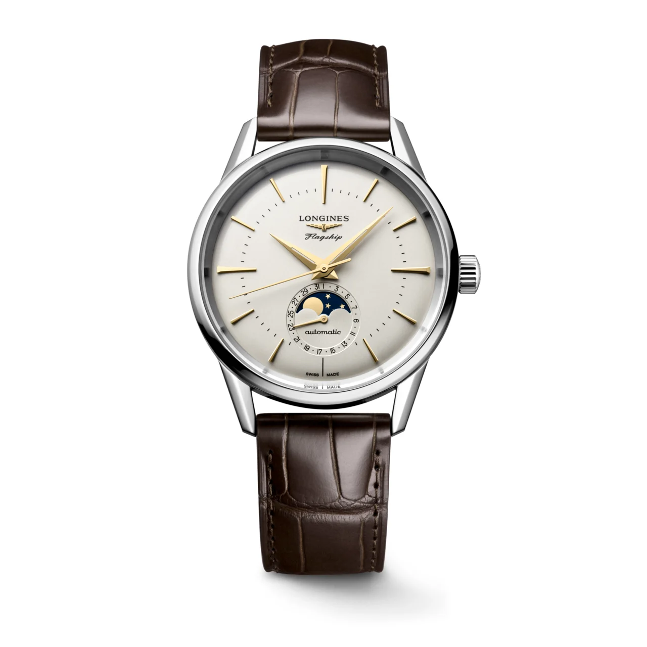 Longines Flagship Heritage Moonphase L4.815.4.78.2 38.5 mm kol saati